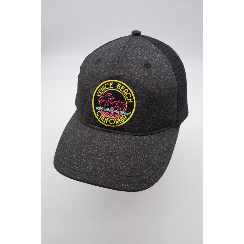 Venice Beach California Snapback Hat Baseball Cap Black Embroidered Logo Patch
